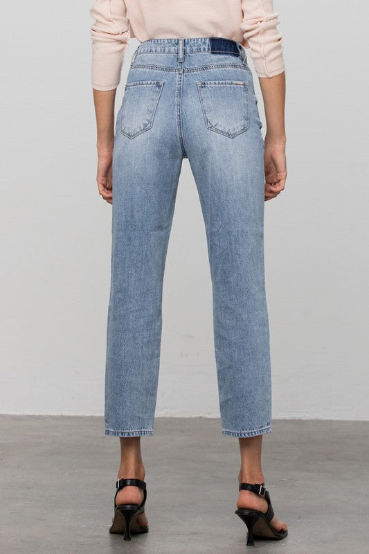 High Waist Straight Jeans