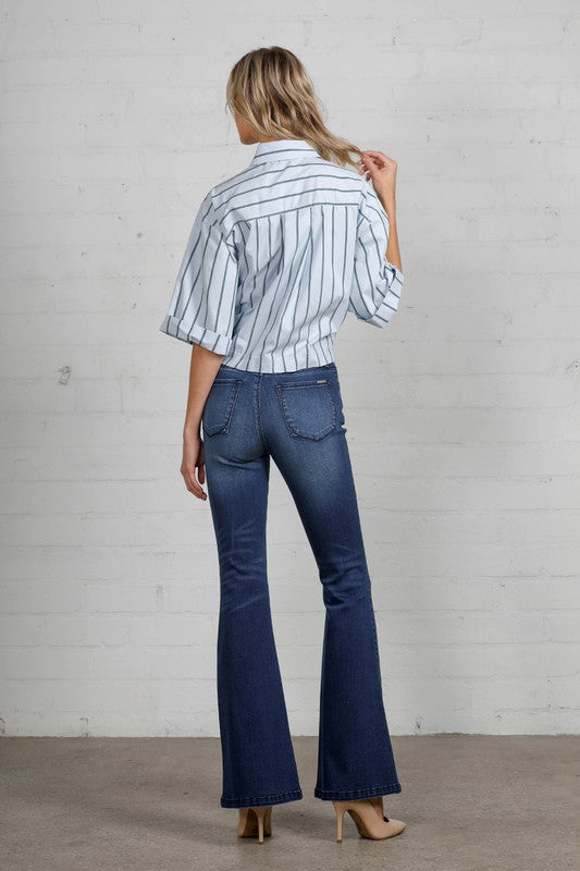 HIGH RISE WIDER FLARE JEANS