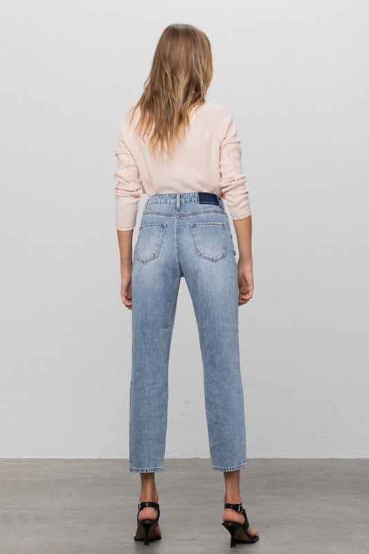 High Waist Straight Jeans