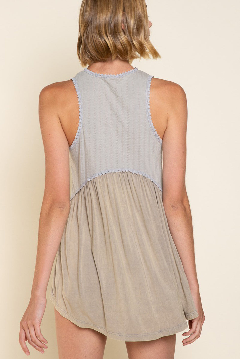 Simple But Unique Babydoll Knit Tank Top - Azoroh