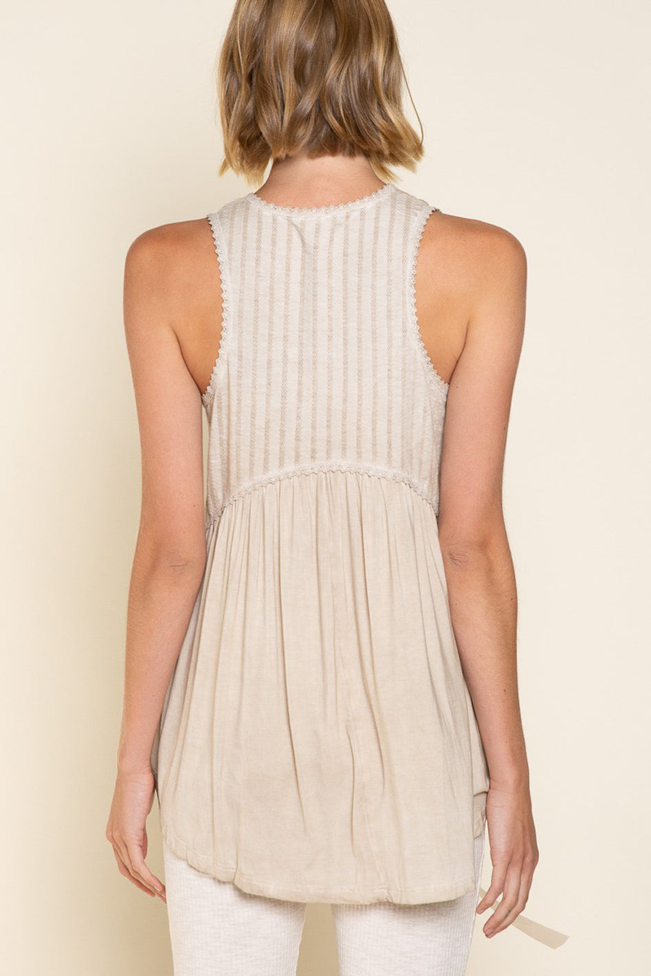 Simple But Unique Babydoll Knit Tank Top - Azoroh