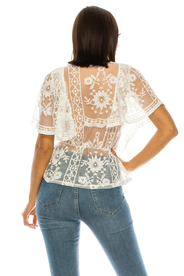 Lace White Top