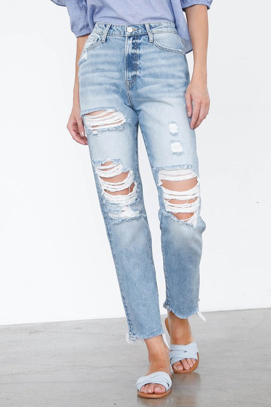 HIGH RISE MOM JEANS