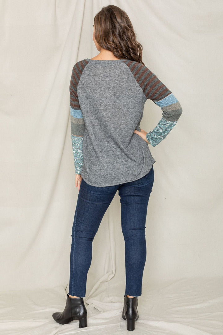 Color Block Sleeve Tunic