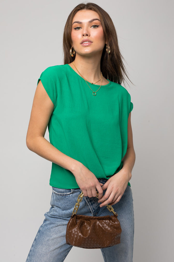 Short Sleeve Top With Twist Hem Detail - Azoroh