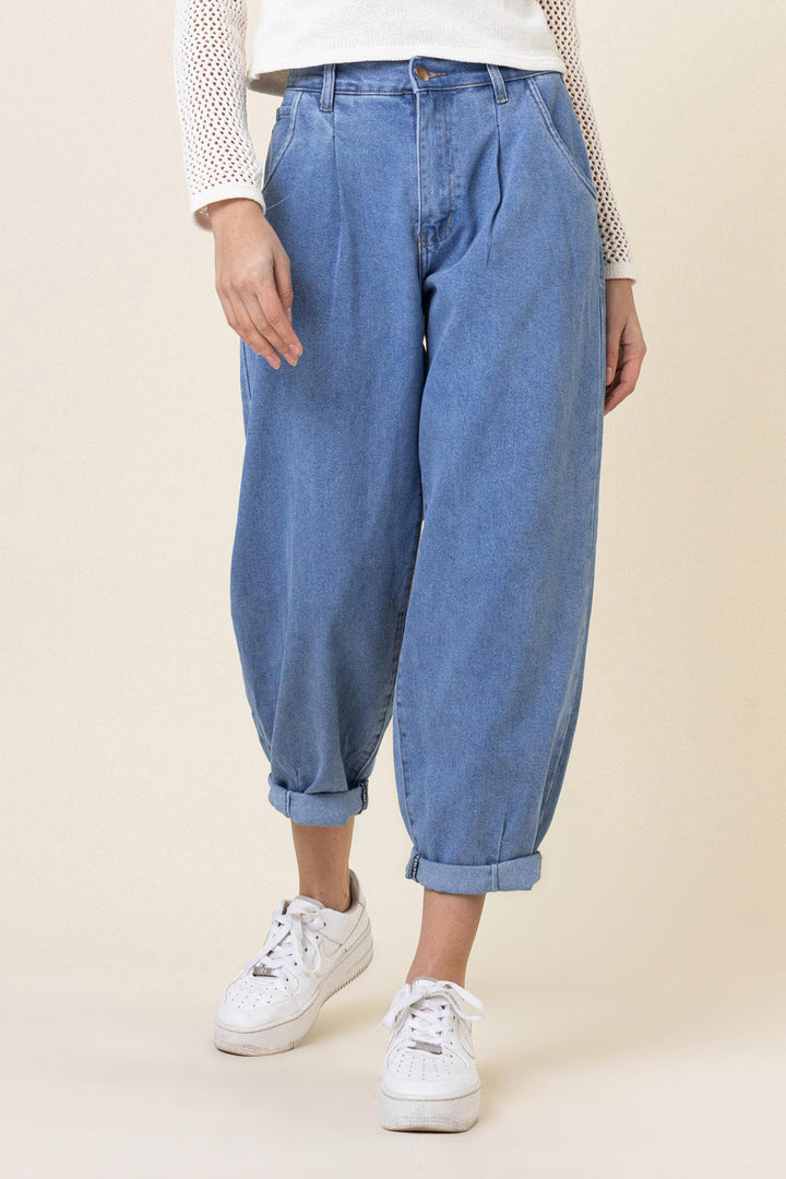 Slouchy High Waisted Jeans - Azoroh