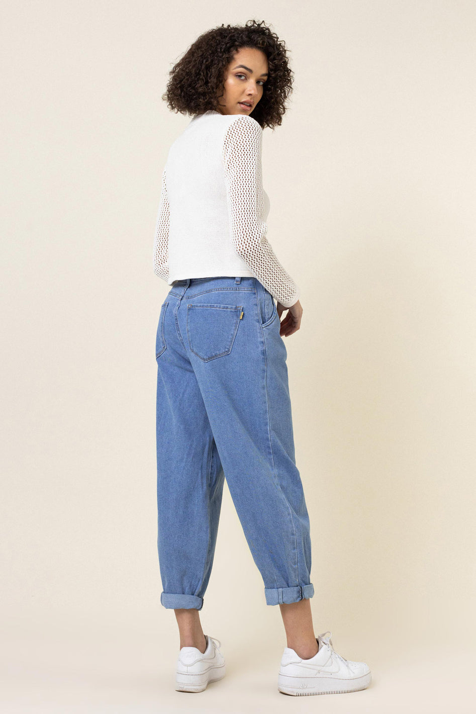 Slouchy High Waisted Jeans - Azoroh