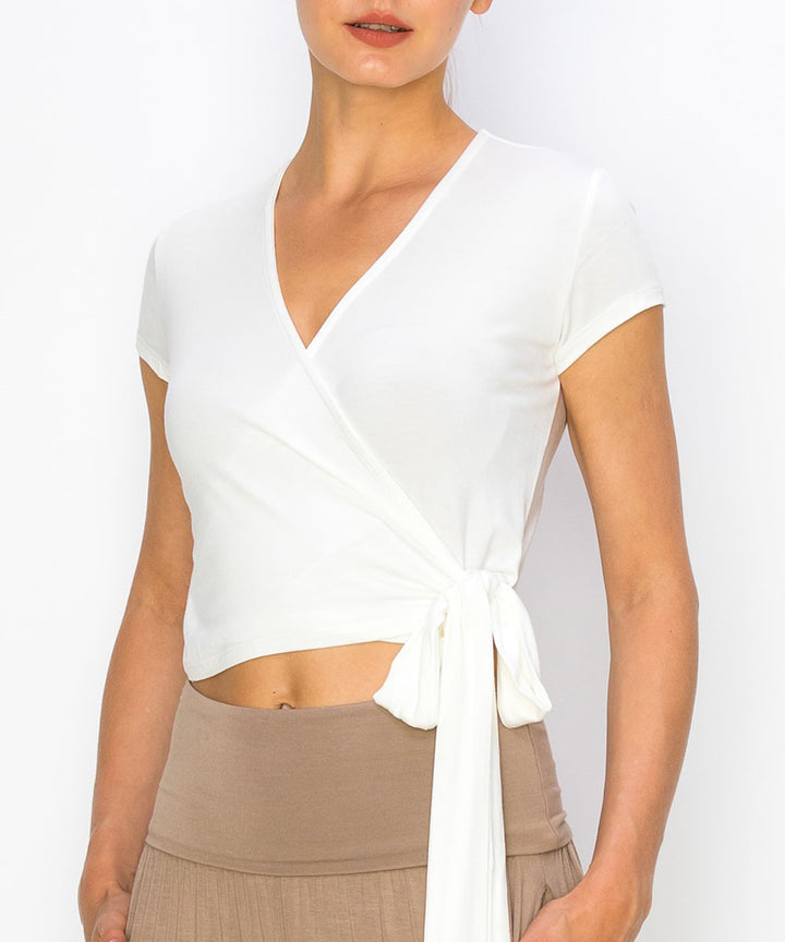 BAMBOO WRAP CROP CAM SLV