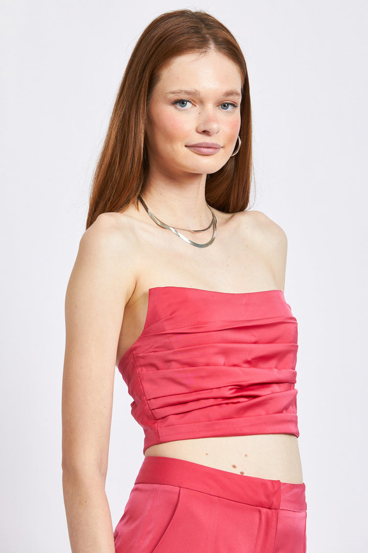 Ruched Tube Top - Azoroh