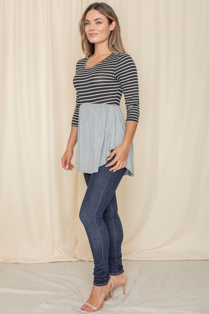 Stripe Babydoll Tunic