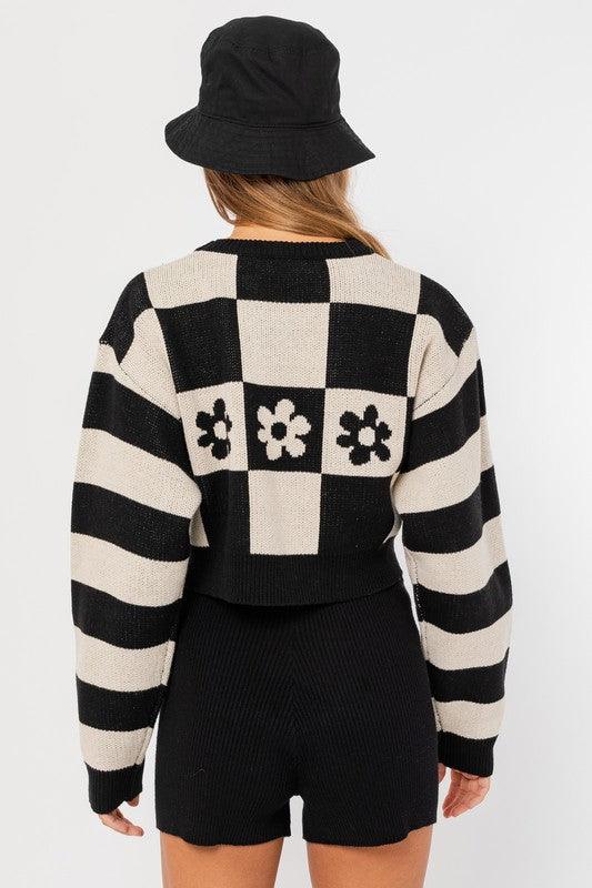 Long Sleeve Crop Sweater - Azoroh