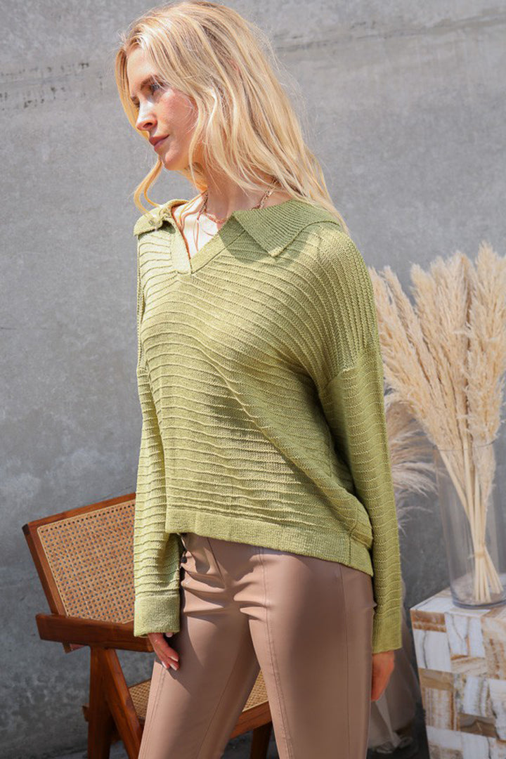 Collared Shirt Sweater - Azoroh