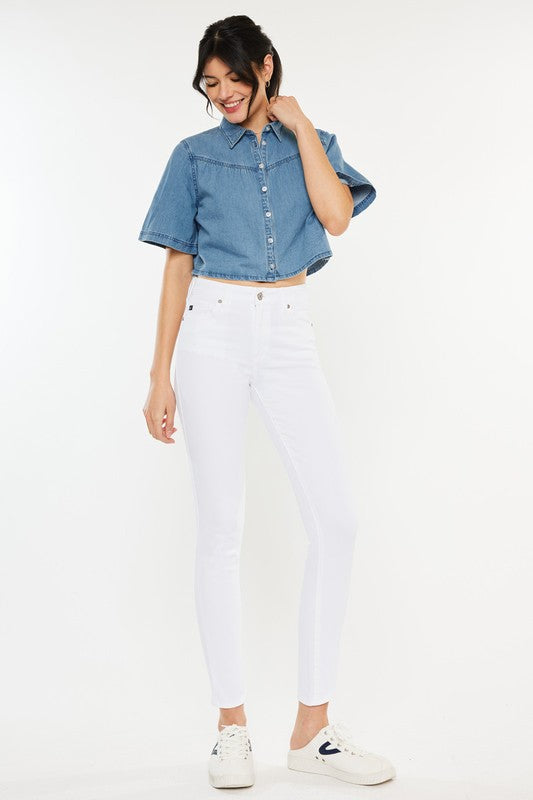 High Rise Ankle Skinny Jeans