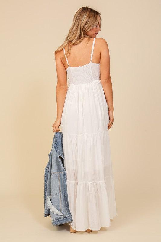 Boho Lace Top Maxi Dress - Azoroh