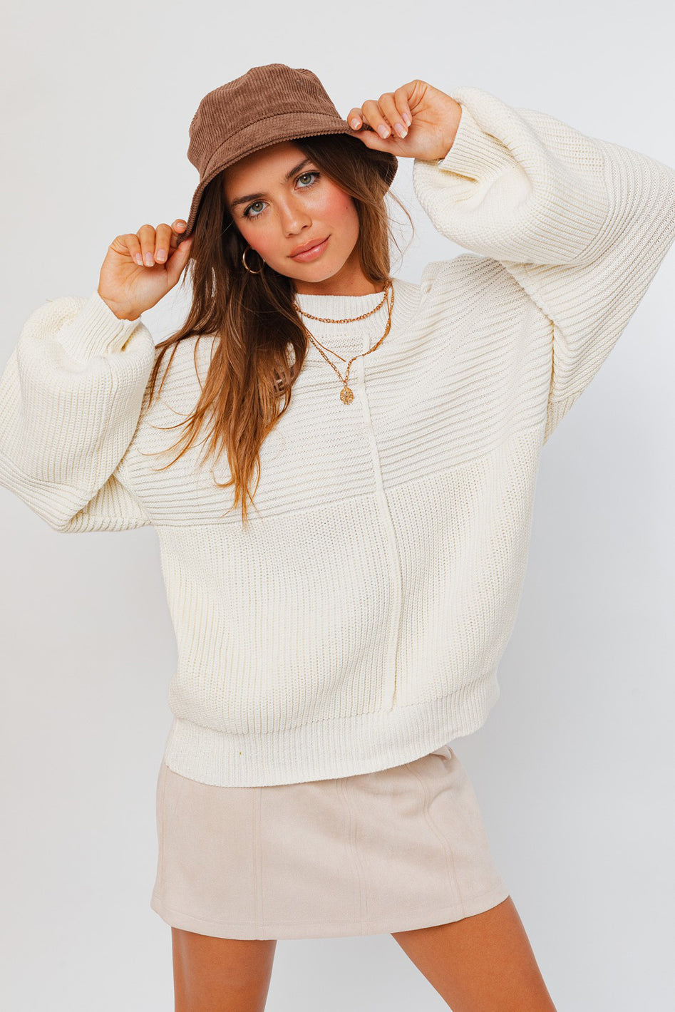 Ribbed Knitted Sweater - Azoroh