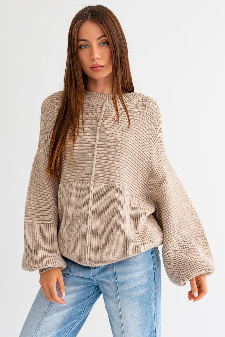 Ribbed Knitted Sweater - Azoroh