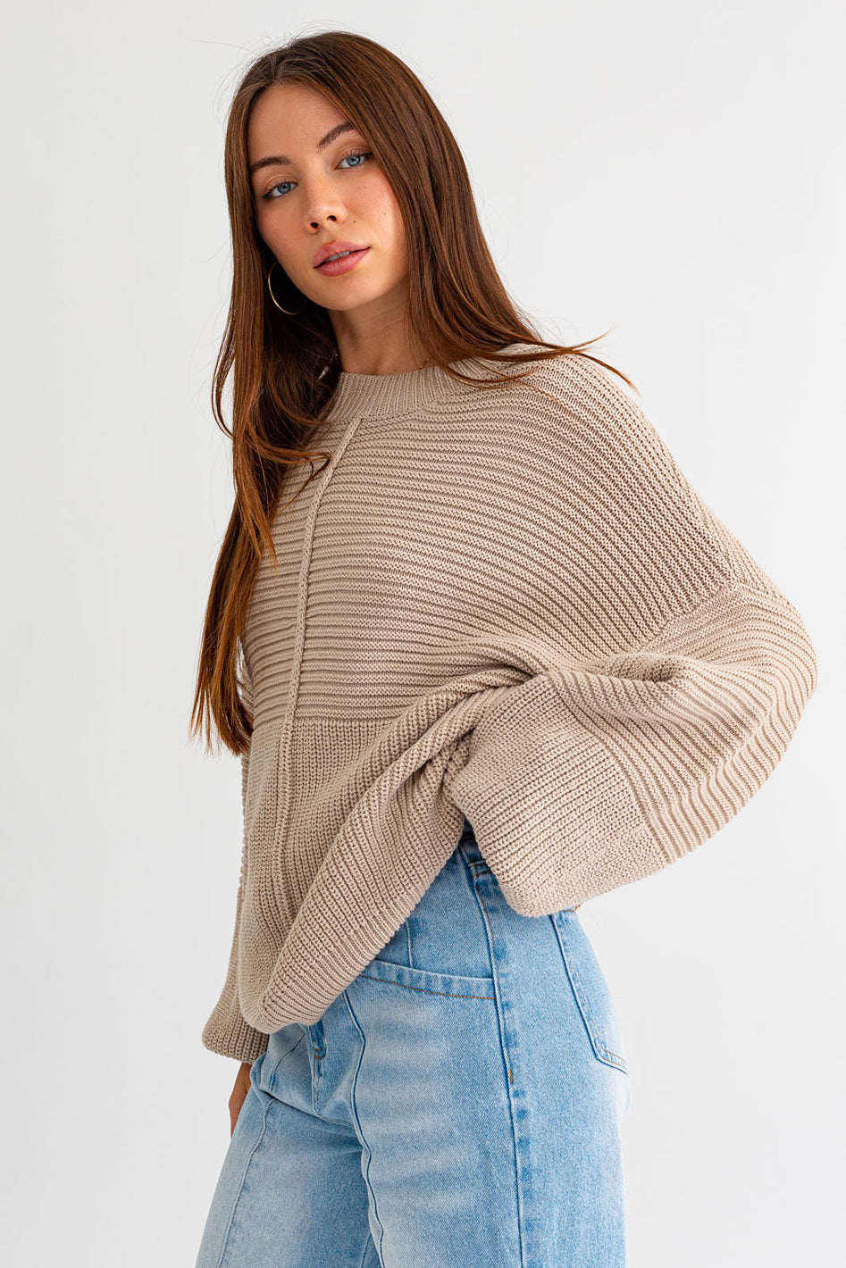 Ribbed Knitted Sweater - Azoroh