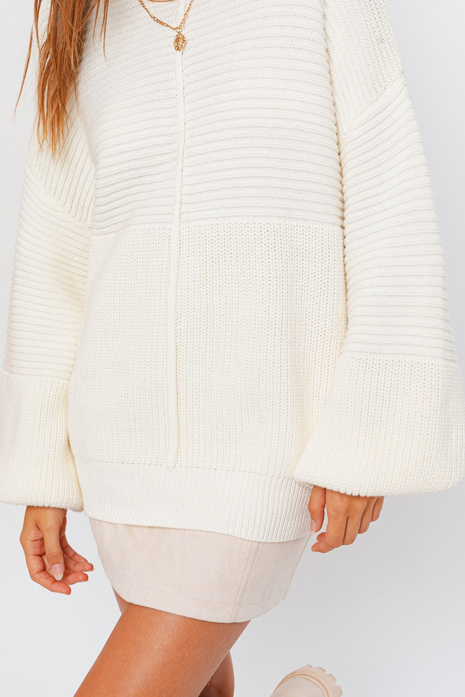 Ribbed Knitted Sweater - Azoroh