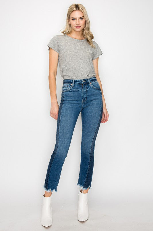 HIGH RISE SLIM STRAIGHT JEANS