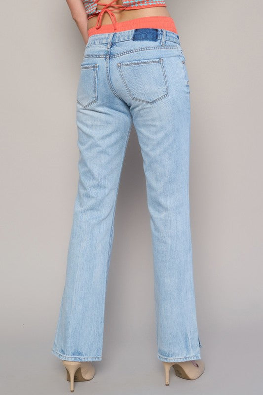 Low Rise Straight Jeans