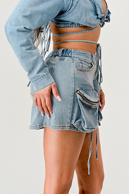 Denim Daze Wrap Skirt