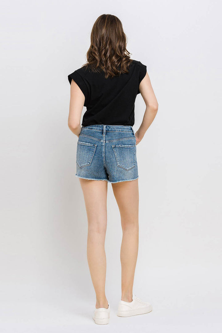 Super High Rise Button Up Stretch Shorts - Azoroh