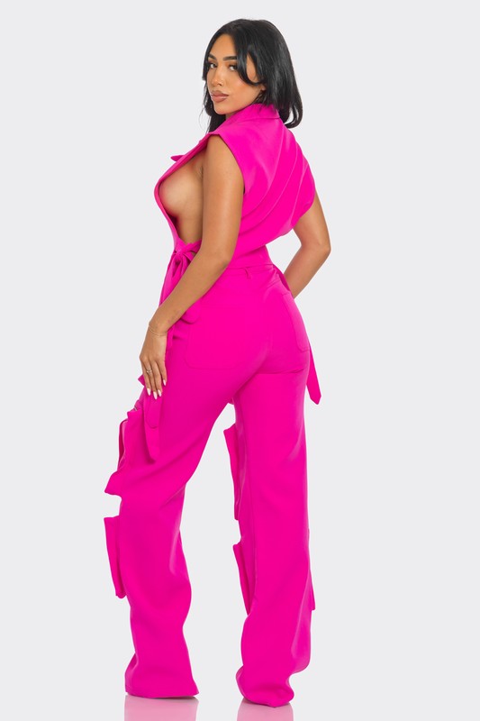 Athina Vivid Pink Cargo Matching Set