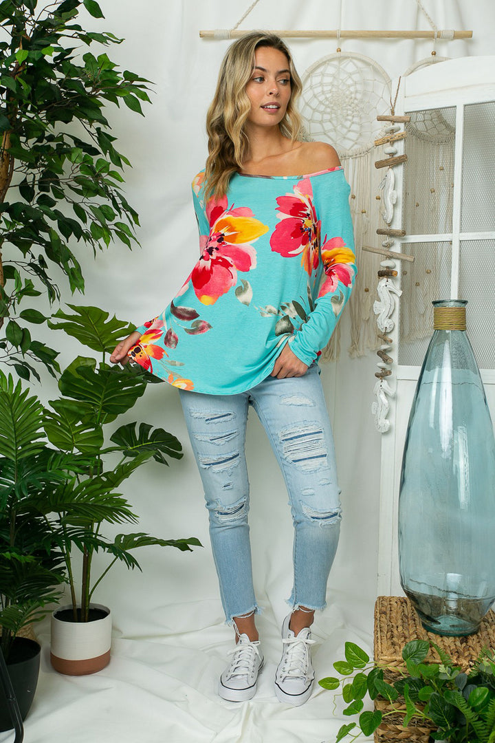 FLORAL ONE SHOULDER TOP