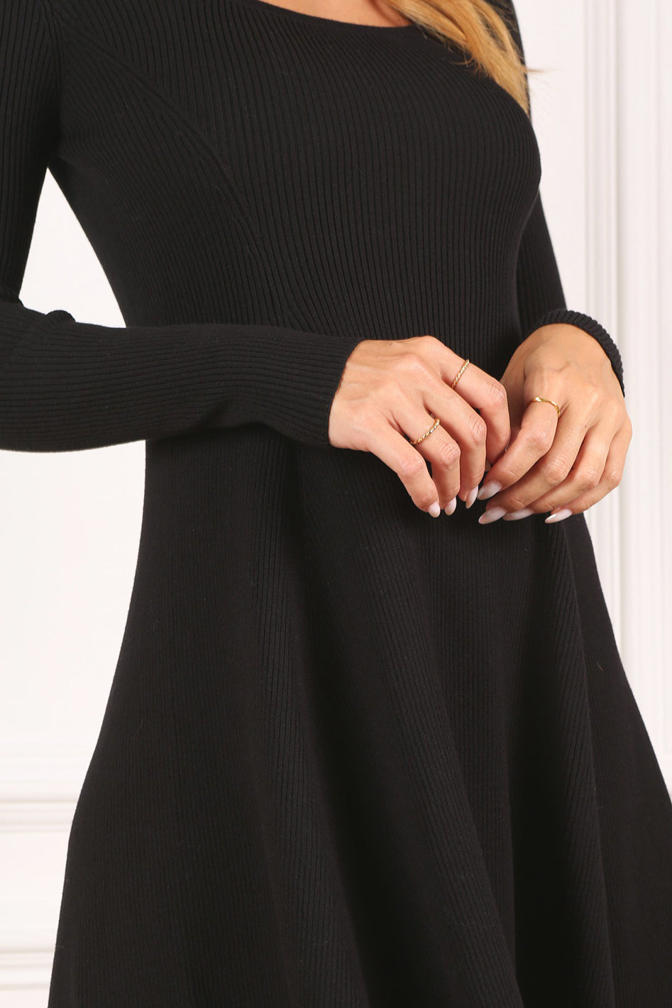 Knitted fit and flare dress - Azoroh