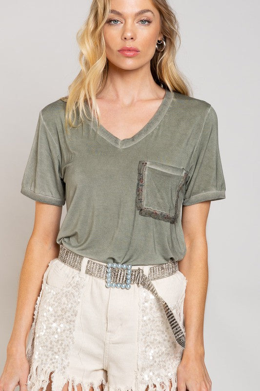 Girly Meets Basic Short Sleeve Top