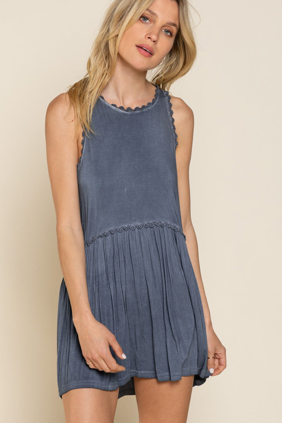 Sweet and Simple Babydoll Knit Tank Top - Azoroh