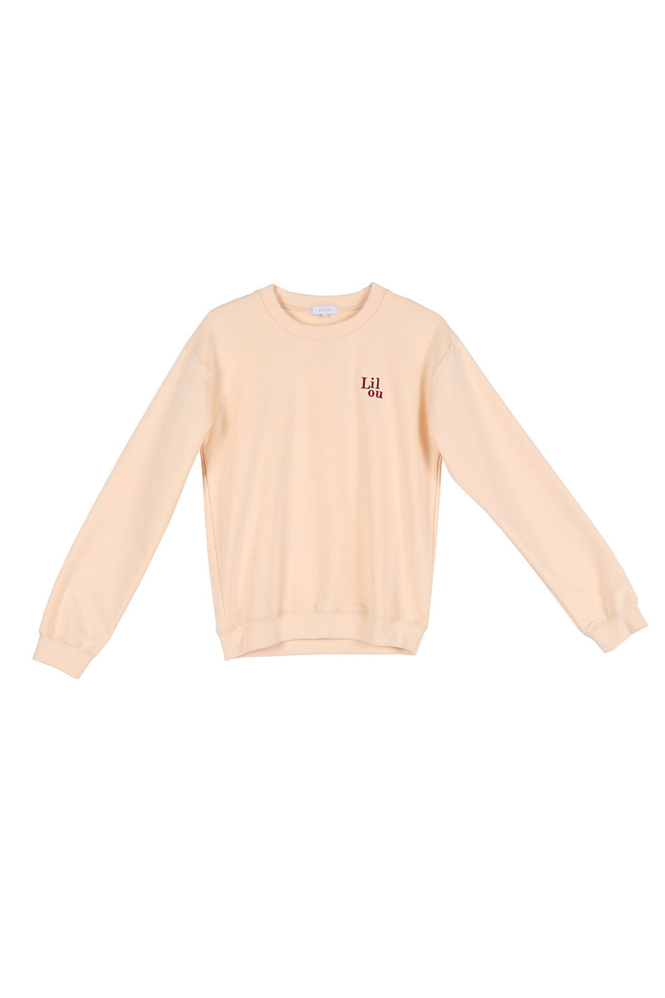 Cream sweat shirt with embo - Azoroh