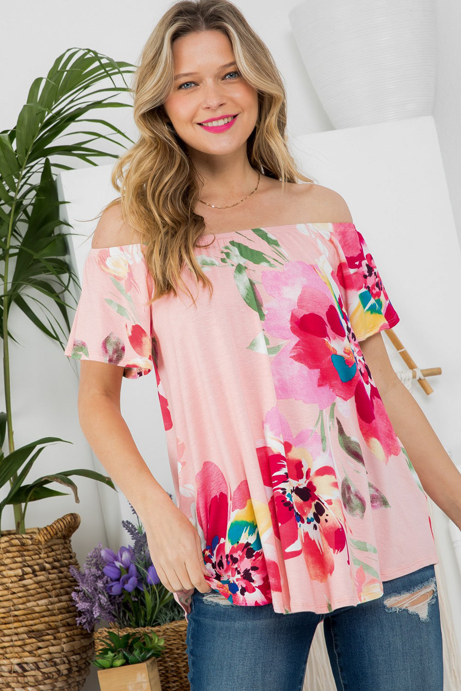 FLORAL OFF SHOULDER TOP