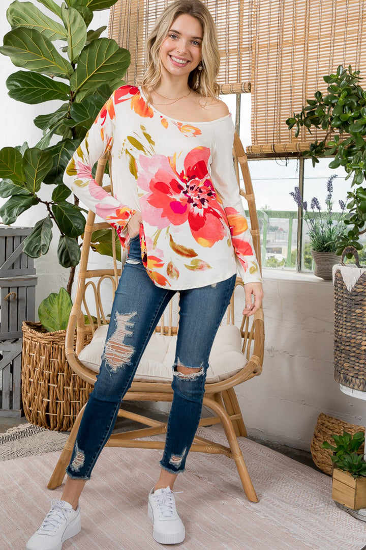 FLORAL ONE SHOULDER TOP