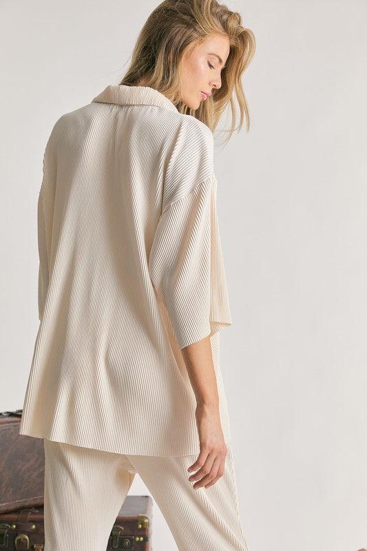 Solid Button Down Top - Azoroh