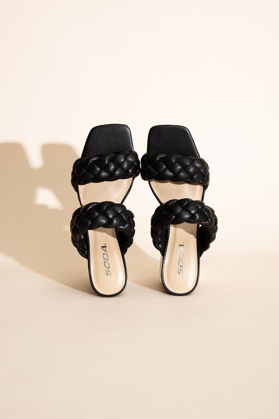 BUGGY-S Braided Stras Mule Heels - Azoroh