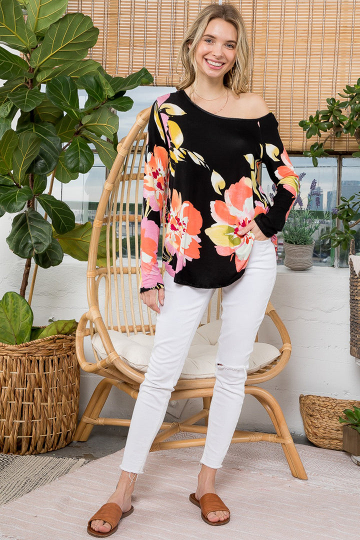 FLORAL ONE SHOULDER TOP