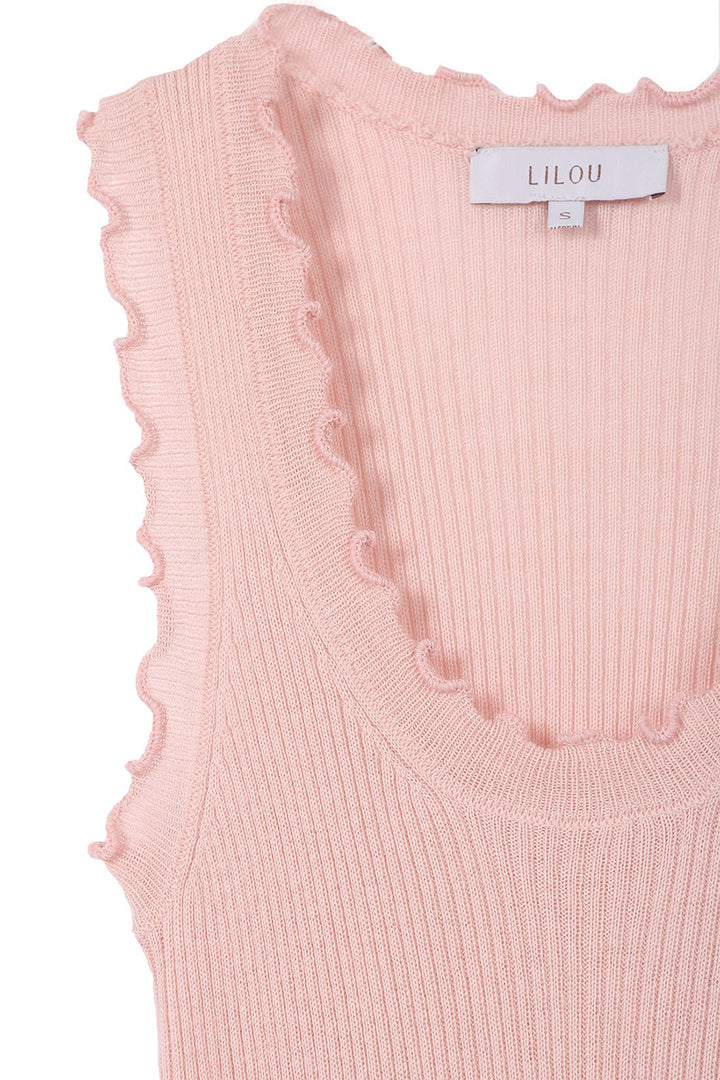 SL ruffled rib pullover top