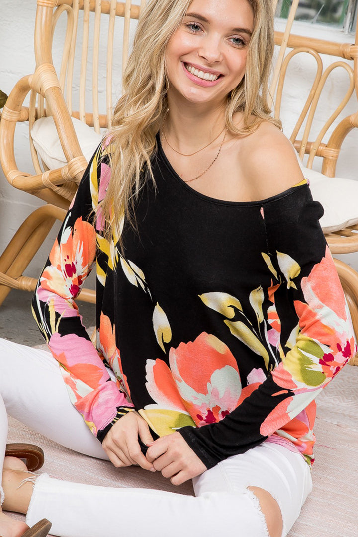 FLORAL ONE SHOULDER TOP