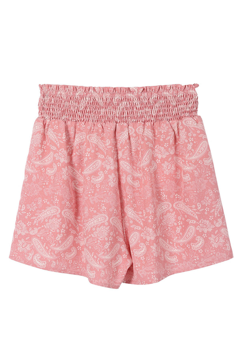 Paisley shirred waist casual shorts - Azoroh