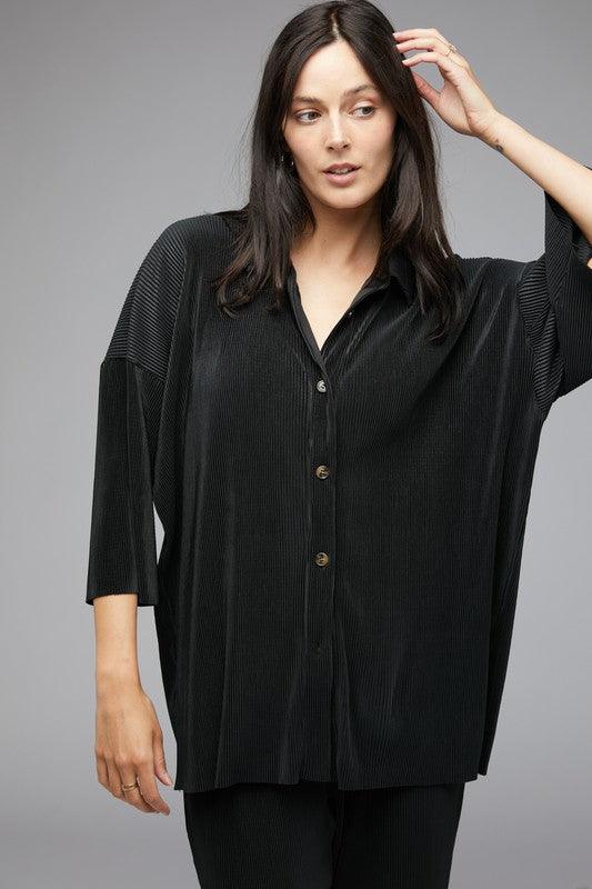 Solid Button Down Top - Azoroh