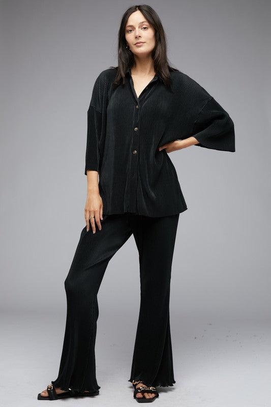 Solid Button Down Top - Azoroh